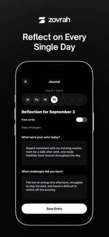 ZOVRAH: Voice Health Coach iPhone screenshot