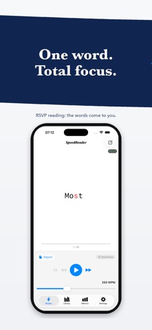 Speed Reader: RSVP Reading iPhone screenshot