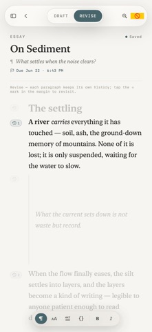 Silt: Writing iPhone screenshot