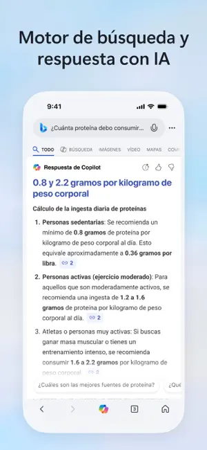 Microsoft Bing Búsqueda iPhone screenshot 2