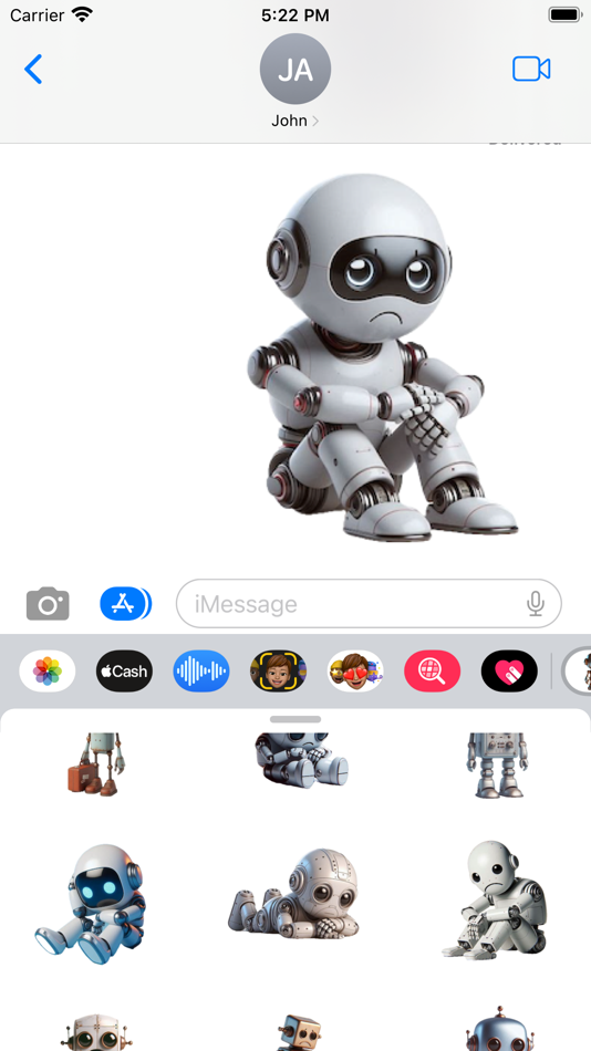 #5. Sad Robot Stickers (iOS) Podle: Paul Scott