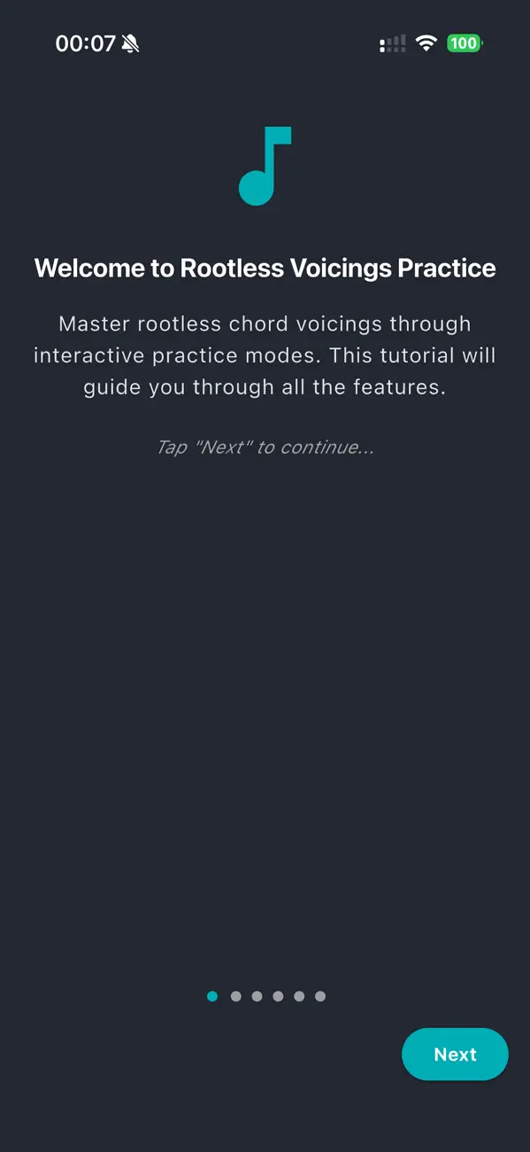 Screenshot #1 pour Rootless Voicings
