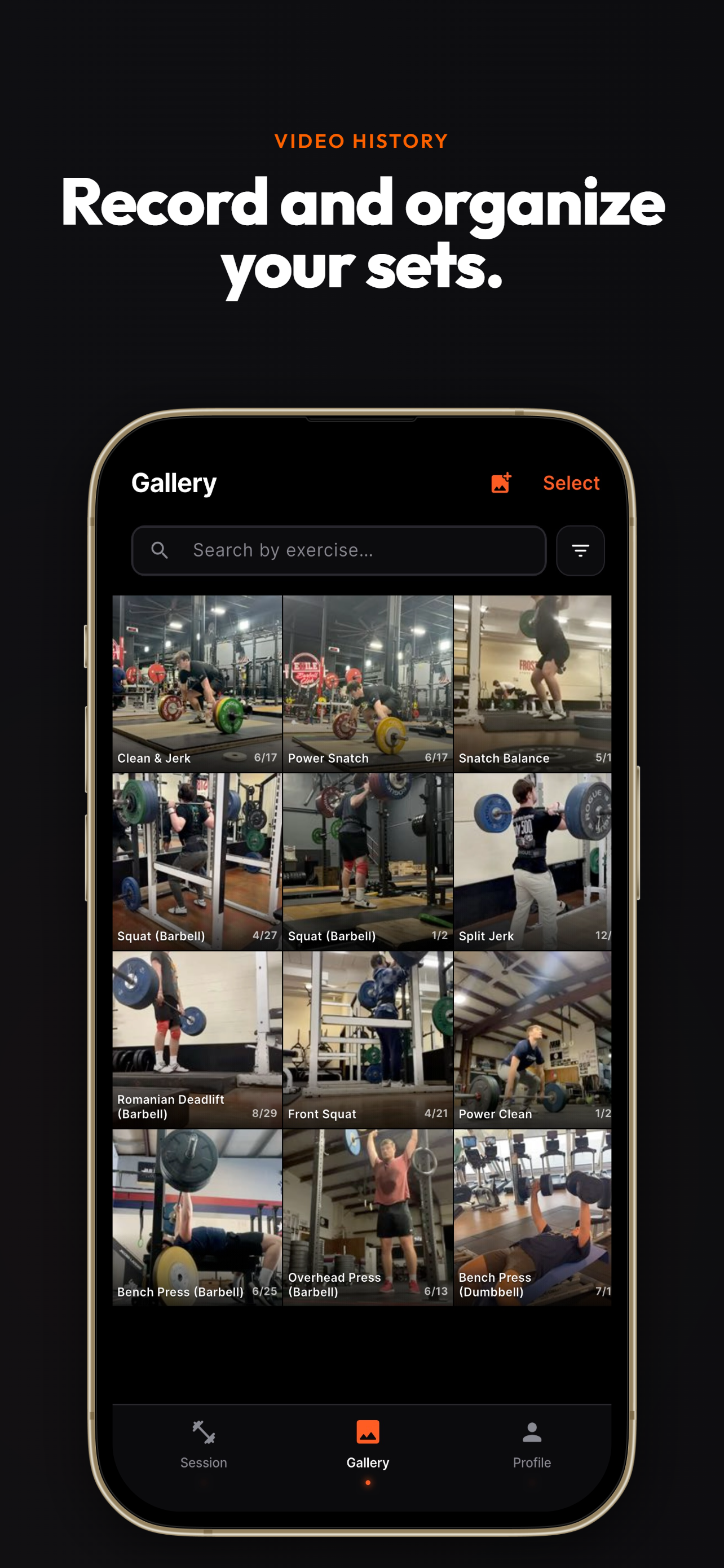 WaveLift: Workout Log & Video screenshot 3