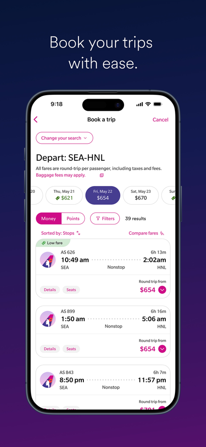 Alaska Hawaiian App Store screenshot 4