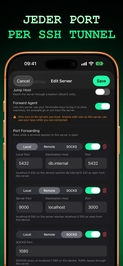 Screenshot 3 di 6 di Terminalko - SSH Terminal