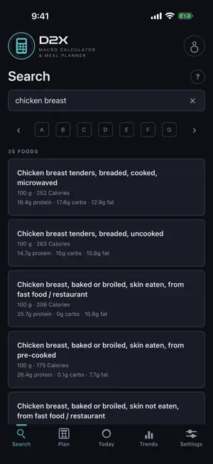 D2X Macro Calculator & Planner screenshot 3
