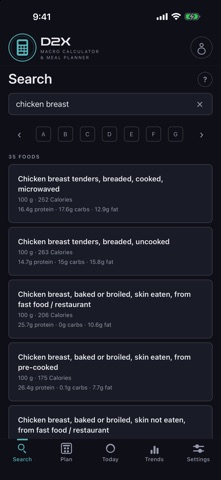 D2X Macro Calculator & Planner Screenshot 3 of 9