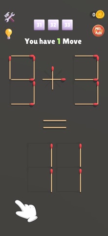Matchstick Puzzle Logic iPhone screenshot