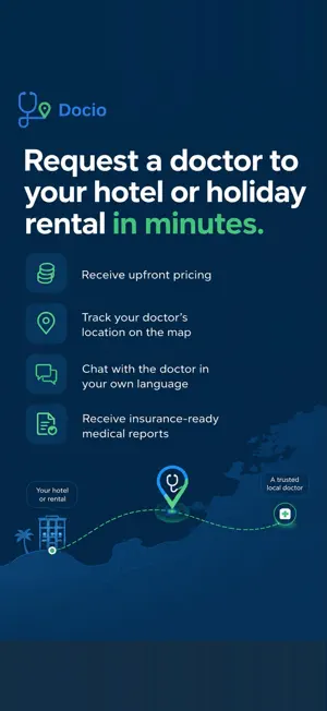 Docio - Home & Hotel Doctor screenshot 1