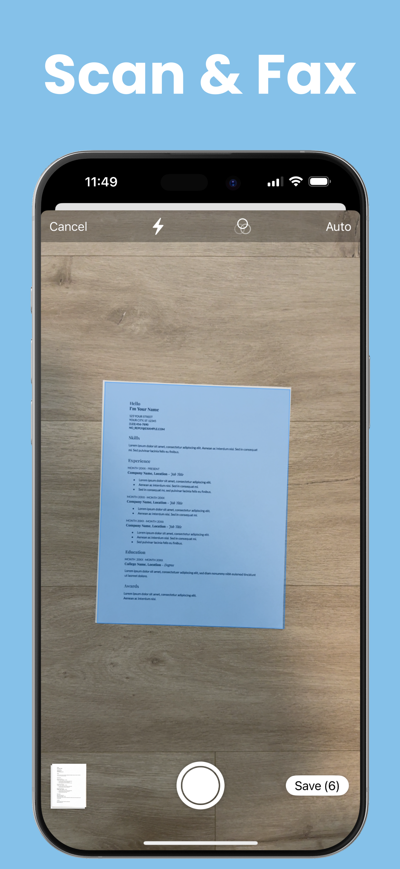 FAX – Fax Document From Phone