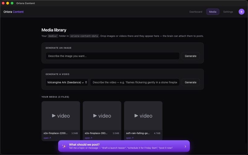 Oriora Content iPhone screenshot