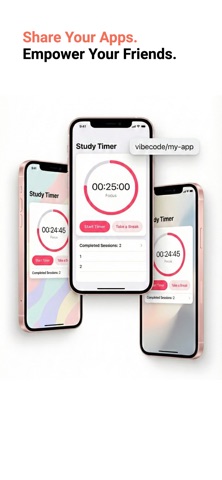 AI app builder: Vibecode screenshot