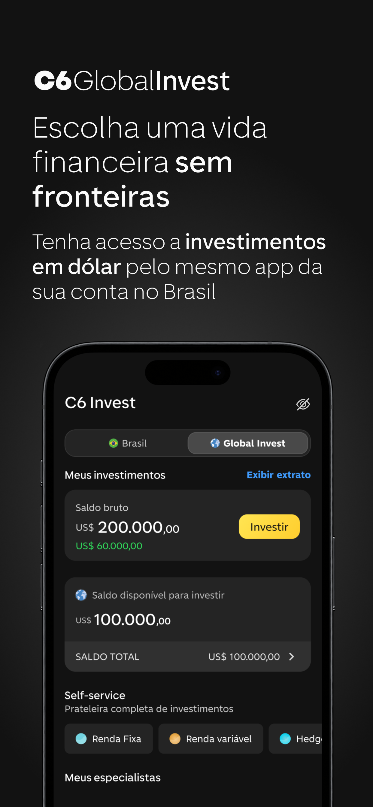 C6 Bank: Cartão, conta e mais!