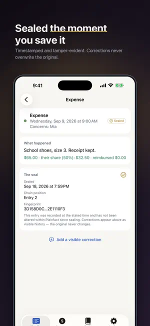 Plainfact: Custody & Kid Log screenshot 3