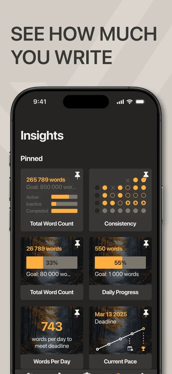 Screenshot #3 pour Word Keeper: Writing tracker