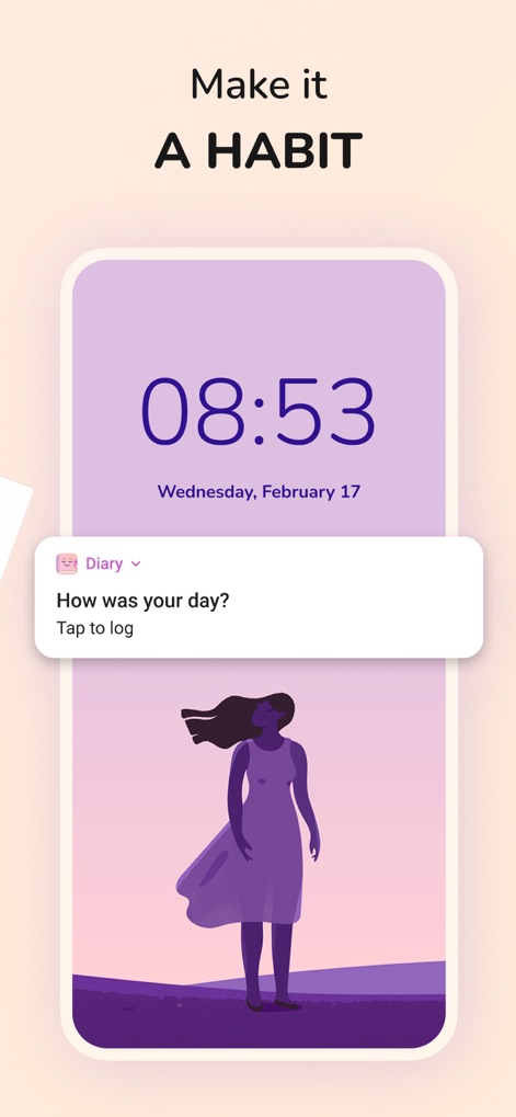 Daily Journal: Diary with Lock - This tool supports habit formation through customizable daily reminders, displaying timely notifications directly on the device screen.