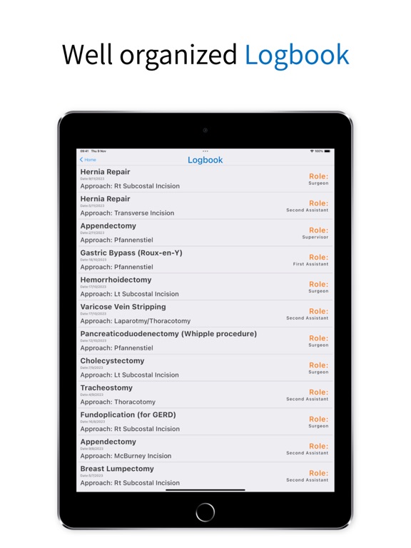 Surgeonal(Surgical Logbook) iPad screenshot 5 - Medical app