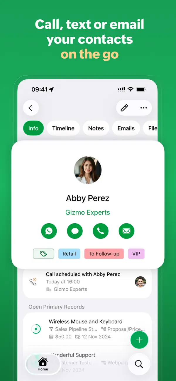 Screenshot #1 pour Bigin by Zoho CRM