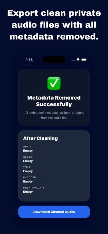 Audio Metadata Cleaner screenshot 4 of 4