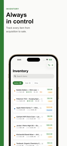 Reseller Profit Tracker - Flip iPhone screenshot