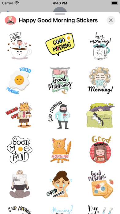 Happy Good Morning Stickers Screenshot