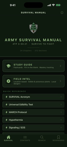 US Army Survival Manual iPhone screenshot