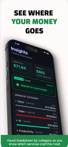 Yupa - Subscription Manager screenshot