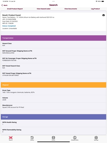 WERCSmart® ItemScan iPad screenshot
