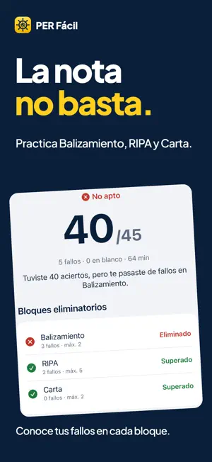 PER Fácil: Test Examen Náutica screenshot 4