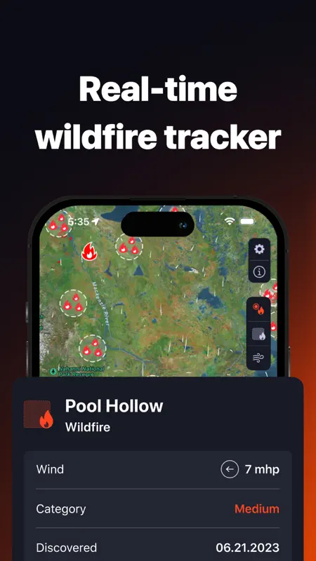Bushfire Map: Wildfire Tracker screenshot 1 of 5
