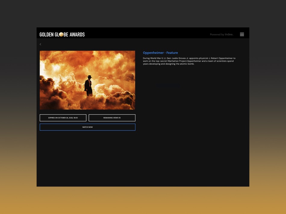 #3. Golden Globes FYC Screeners (iOS) 由: Indee Technologies, Inc.