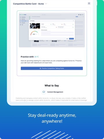 SalesHood iPad screenshot