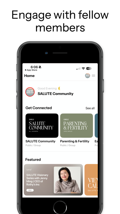 SALUTE Community iPhone screenshot 3 - Social Networking app
