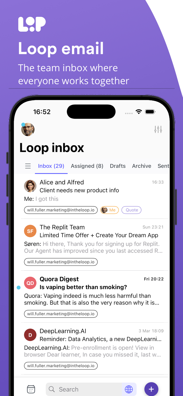 Loop Email Mail  Team Chat