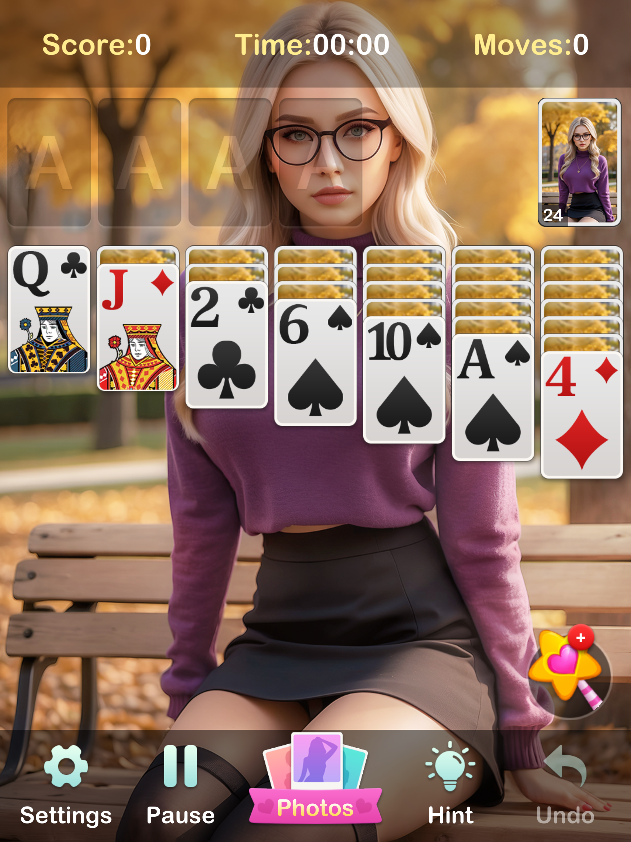 Solitaire Girls: Card Games