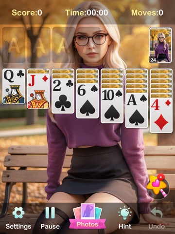 Solitaire Girls: Card Games iPad screenshot