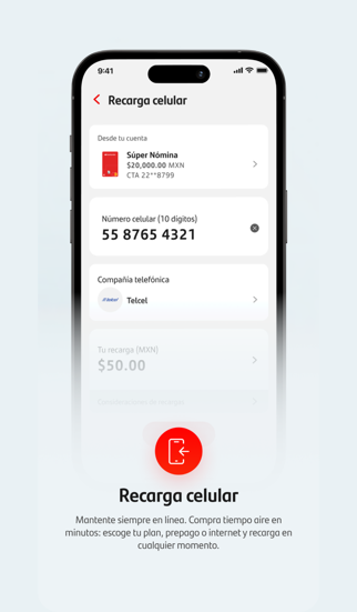 Santander México screenshot