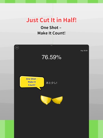 THE Half - Perfect Slices Game iPad screenshot