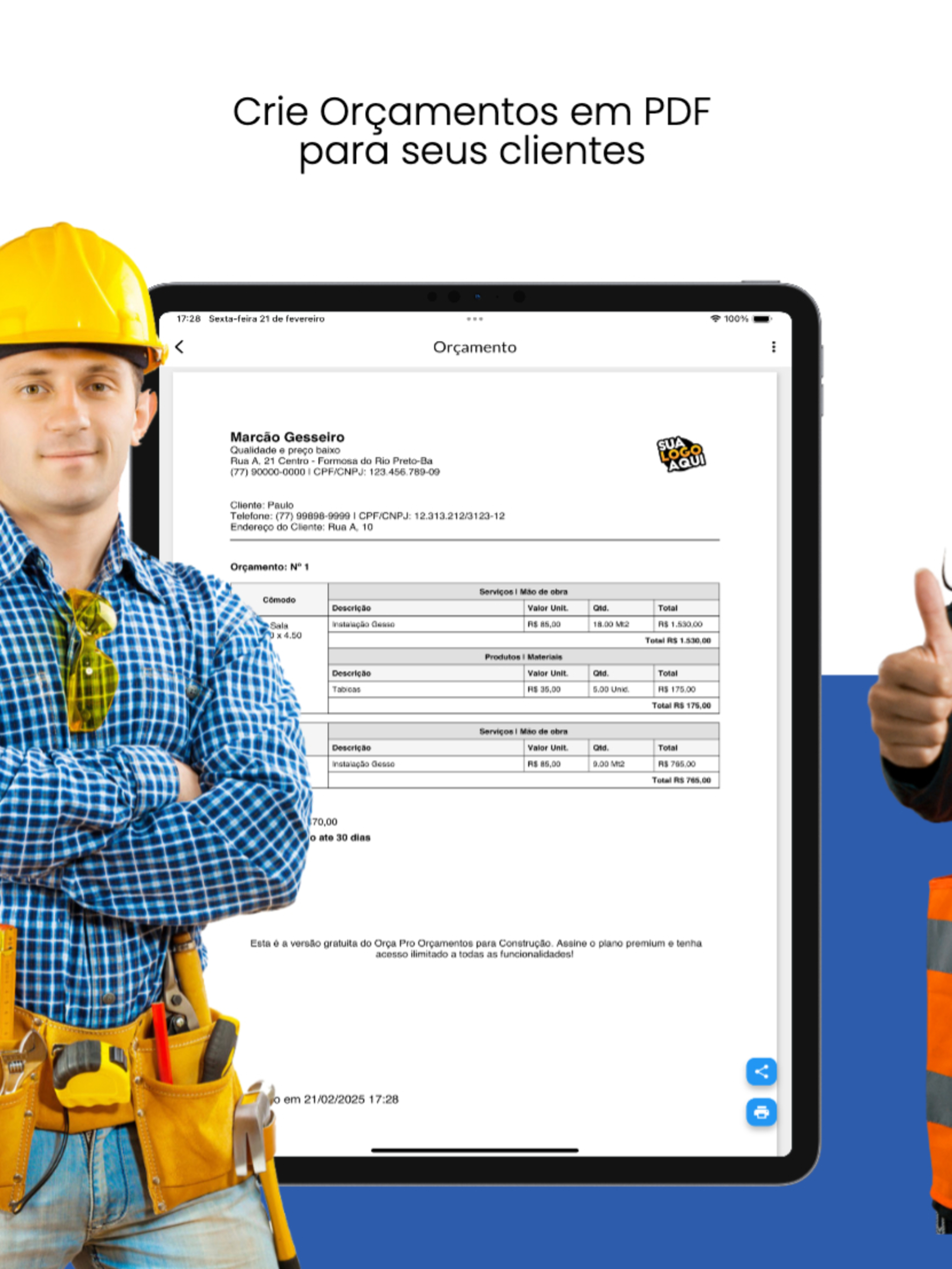 Orçamento para Construção