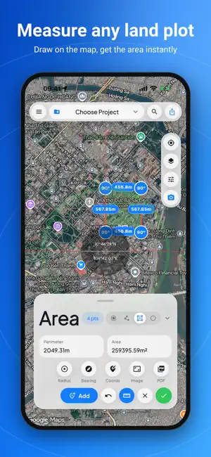 Terrain Measure: Land Area GPS screenshot 1