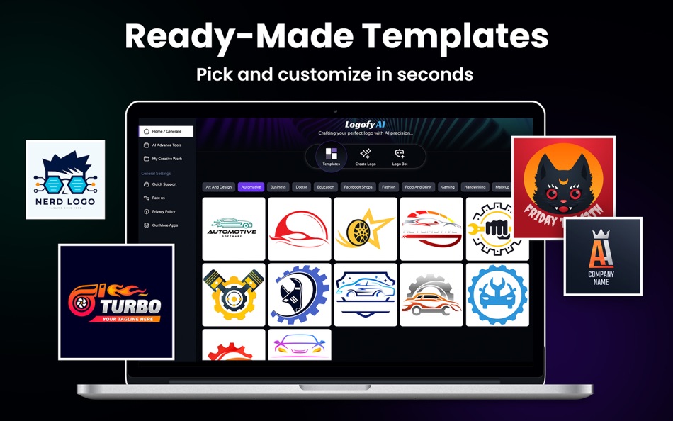 #3. AI Logo Generator - Logofy AI (macOS) بواسطة: CodeGen