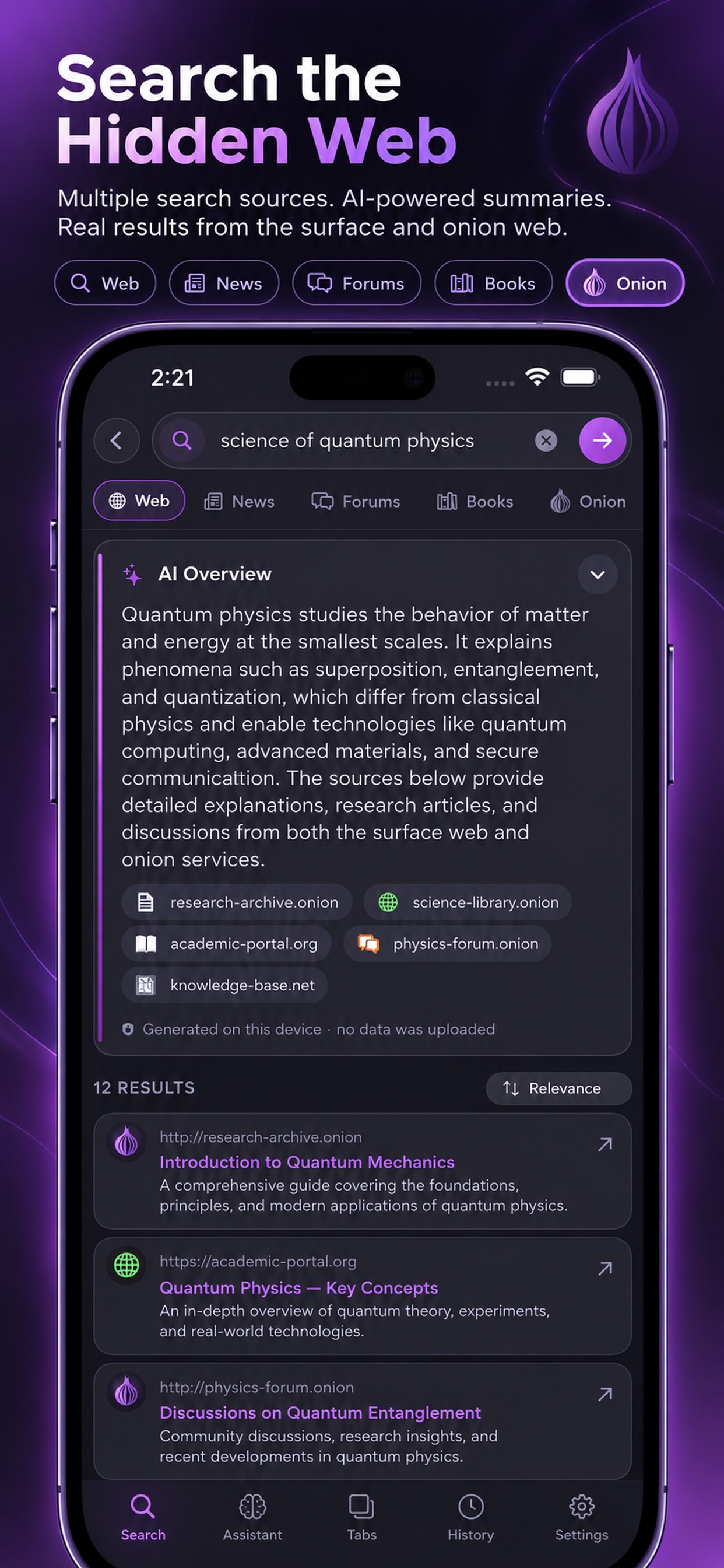 Screenshot 2 of DarkDeepWeb - AI Browser