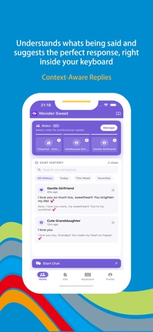 Wonder Sweet - Keyboard Apps iPhone screenshot
