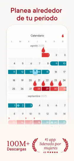 Captura de pantalla de Clue Calendario Menstrual en iPhone 2
