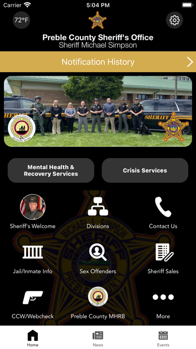 Preble County Sheriffs Office Screenshot