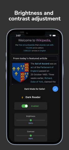 Dark Mode Feat for Safari iPhone screenshot