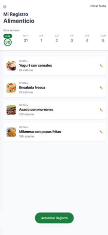 Comidex - Registro Alimenticio Screenshot 1 of 3