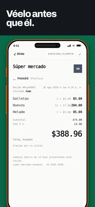 Tearoff: Recibos y notas screenshot 3 of 7