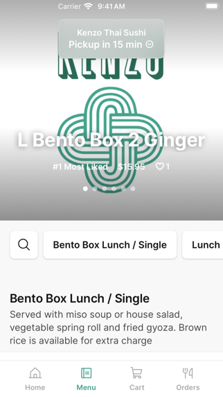 Kenzo Thai & Sushi iPhone screenshot 2 - Food & Drink app