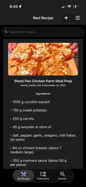Reel Recipe screenshot 1